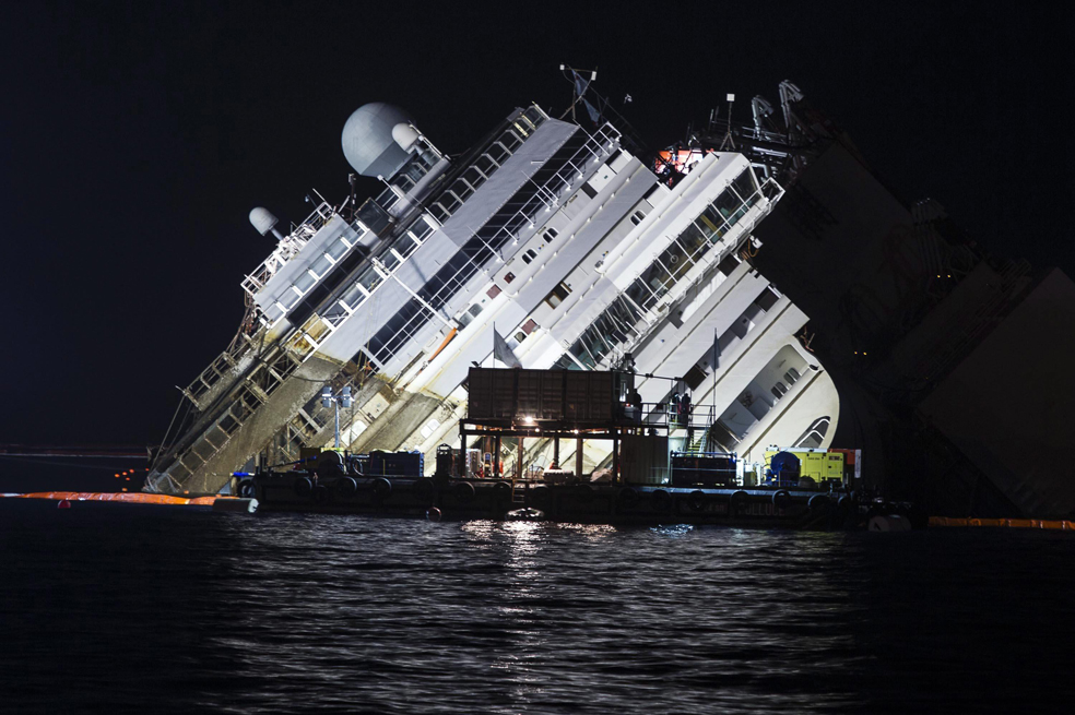 Así quedó el Costa Concordia