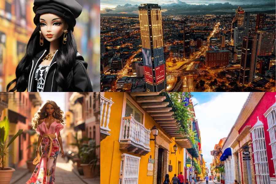 ¿Cómo se verían las ciudades de Colombia si fueran Barbies? Esto mostró la IA