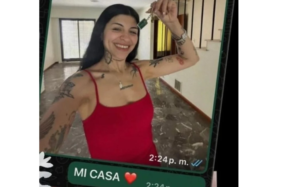 Cazzu presumiendo su nuevo hogar.