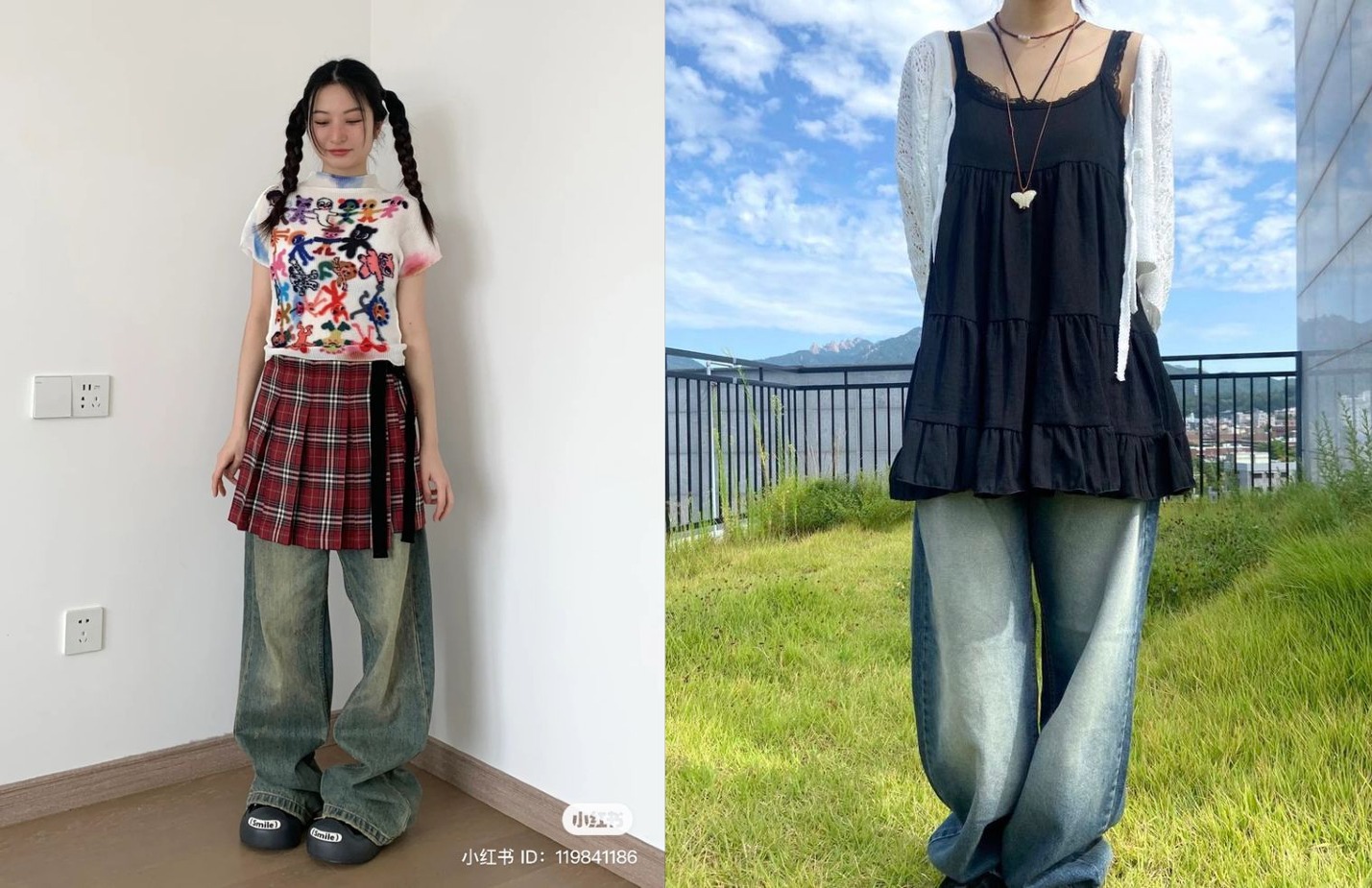 Esta tendencia consistía en llevar una falda sobre los pantalones