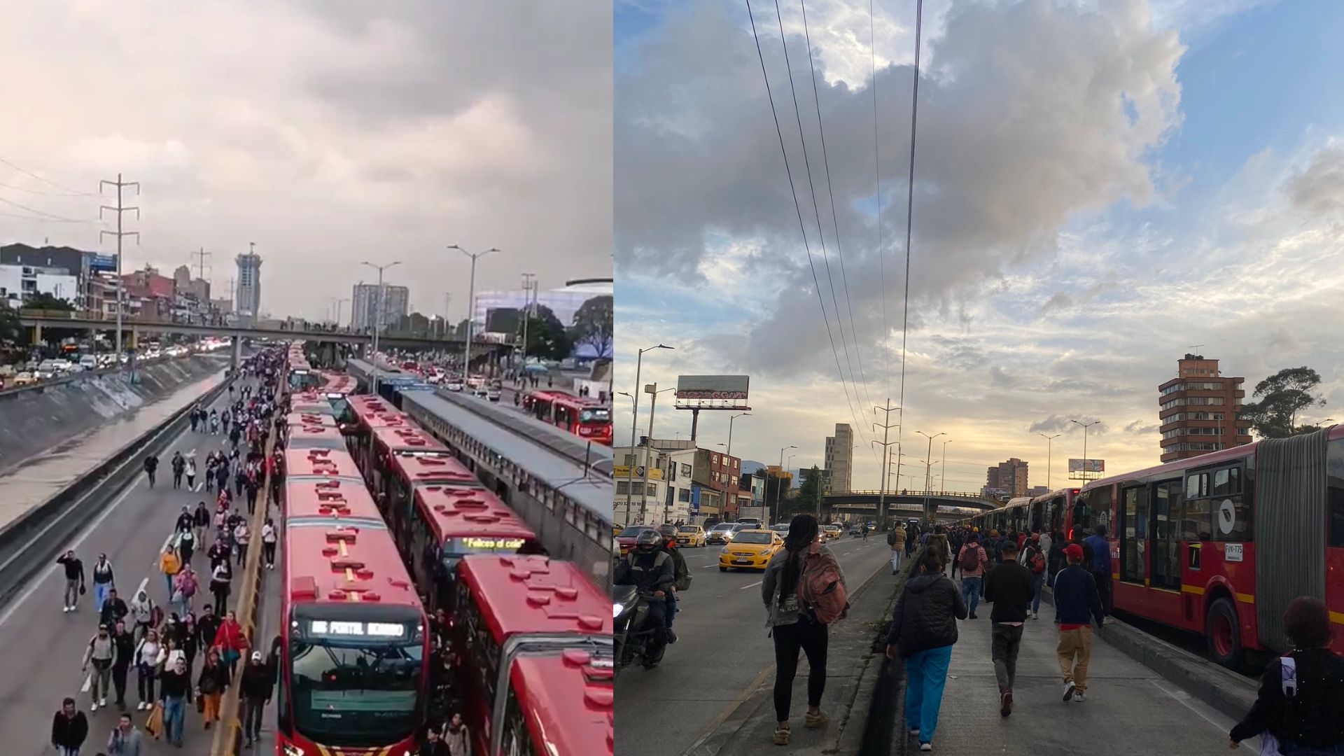 Bogotá: bloqueos y protestas en la calle 13 colapsan la movilidad en la capital