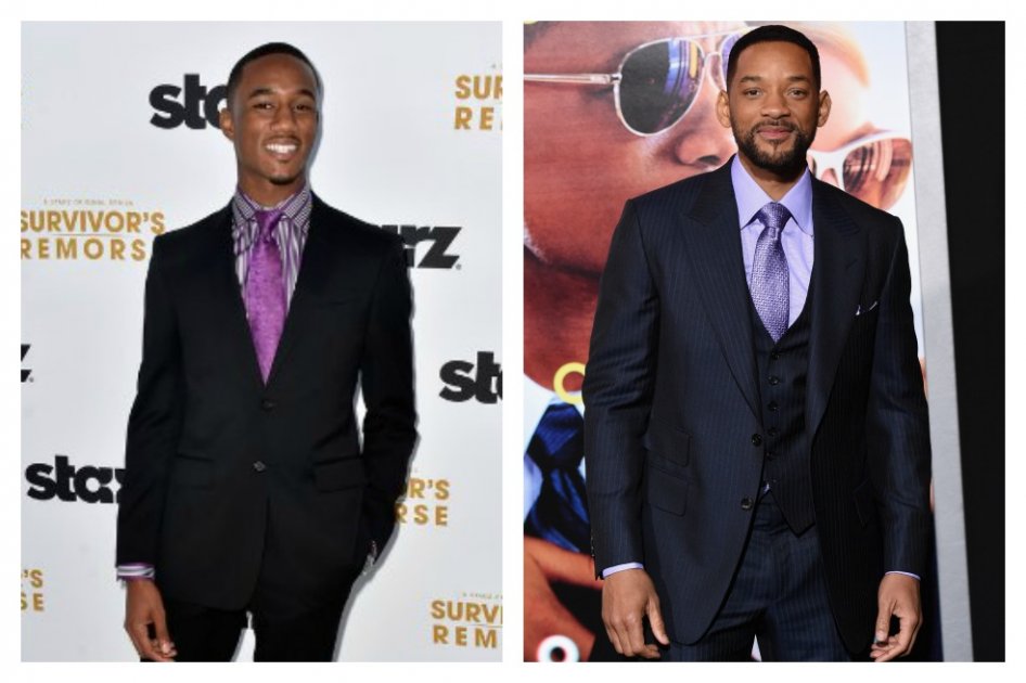 Los actores Jessie Usher y Will Smith.