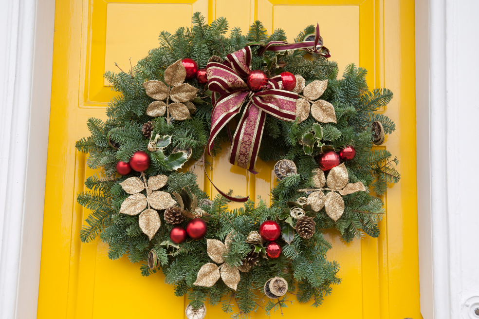 Decoración puerta navidad