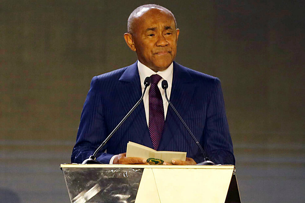 El presidente de la CAF, Ahmad Ahmad, en el centro de todas las miradas por el conflicto televisivo. / Cortesía @Ossama Abd Elnaby