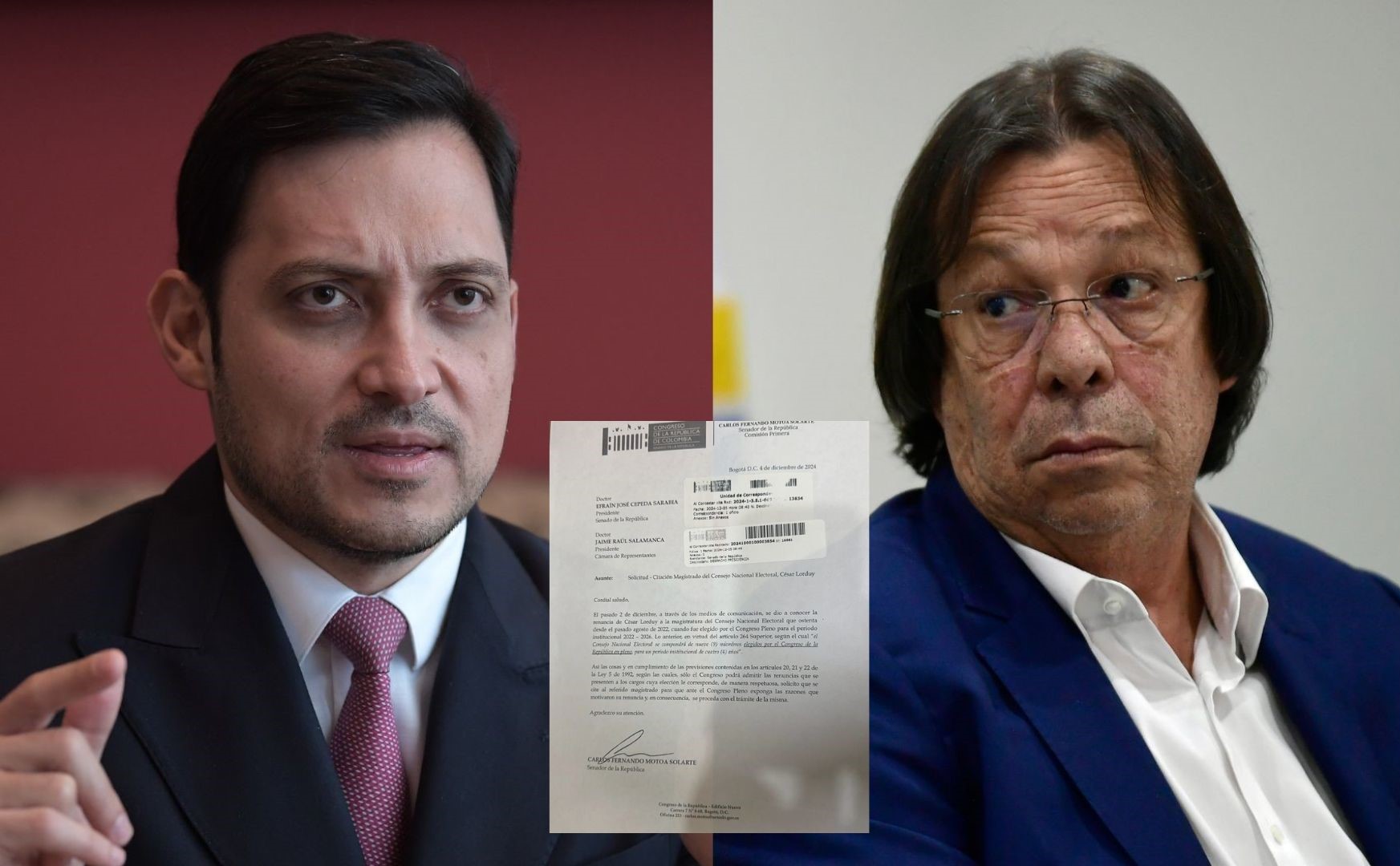 Motoa radicó solicitud para que Lorduy explique al Congreso la razón de su renuncia