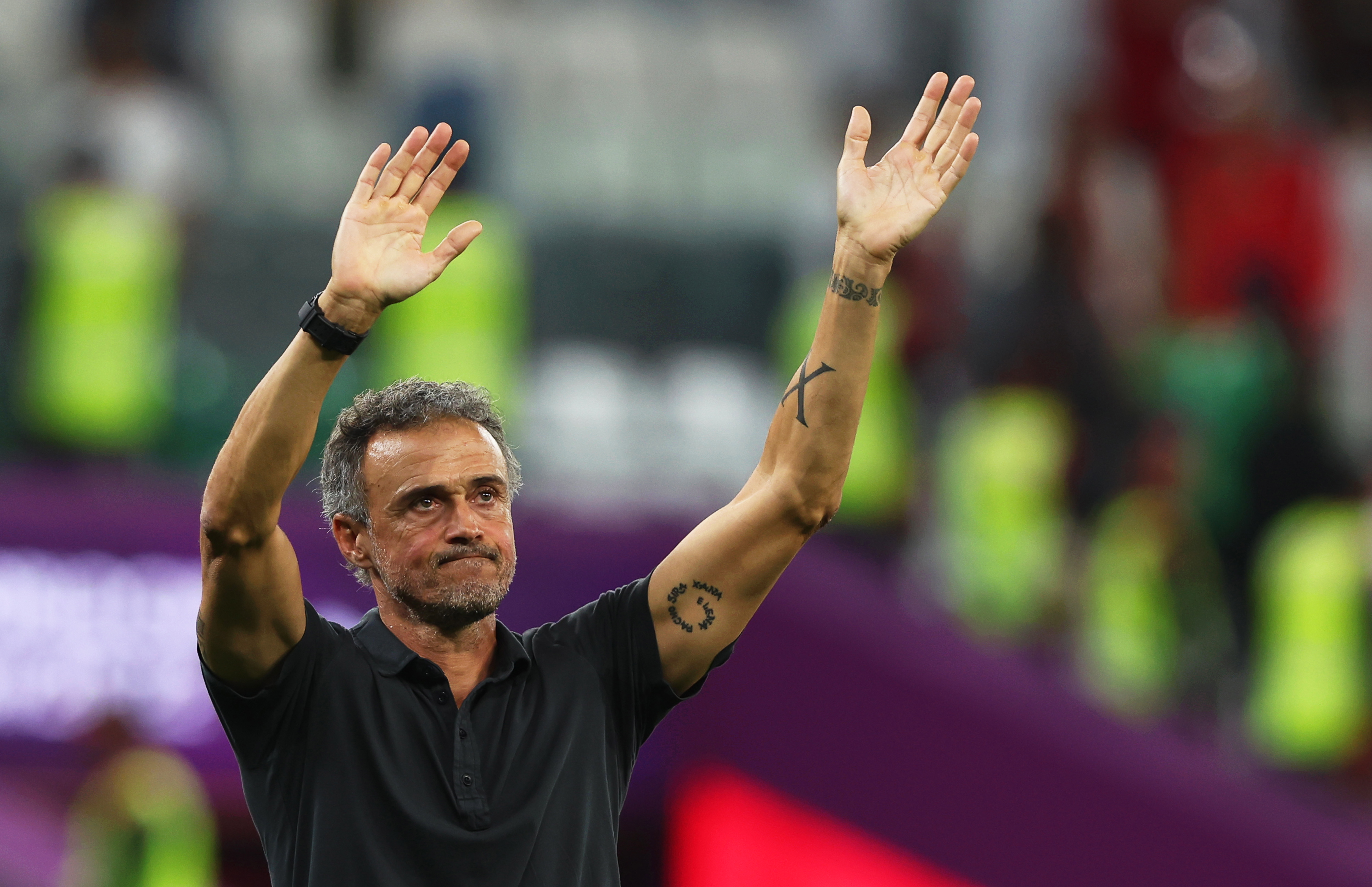 Doha (Qatar), 06/12/2022.- (FILE) - Spain's head coach Luis Enrique reacts after losing the penalty shoot out of the FIFA World Cup 2022 round of 16 soccer match between Morocco and Spain at Education City Stadium in Doha, Qatar, 06 December 2022 (re-issued on 08 December 2022). The Spanish Royal Soccer Federation (RFEF) announced on 08 December 2022 that Luis de la Fuente will replace Luis Enrique as new Spanish national soccer team head coach after the team was knocked out by Morocco. (Mundial de Fútbol, Marruecos, España, Catar) EFE/EPA/Tolga Bozoglu