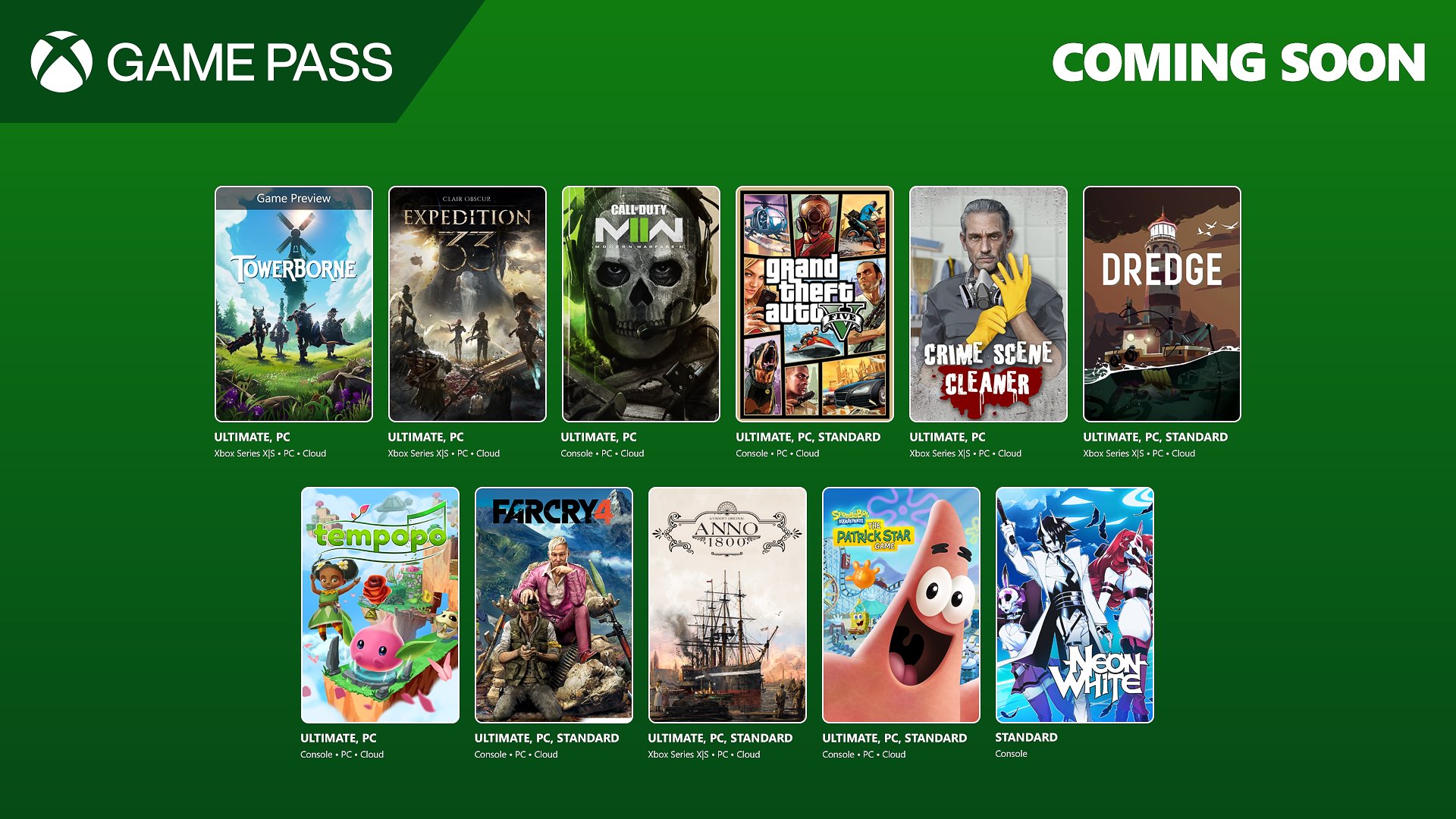 ¡Qué gran mes para tener Game Pass! Xbox anunció 12 nuevos juegos en el catálogo