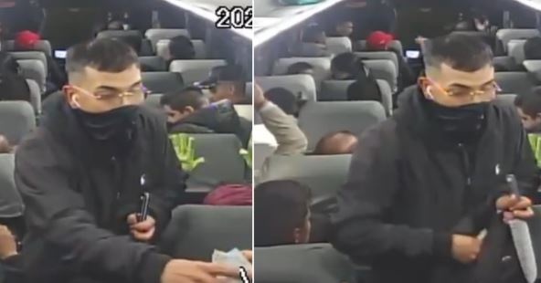 Revelan imágenes de delincuente que hurtó en un bus intermunicipal ¿Lo ha visto?