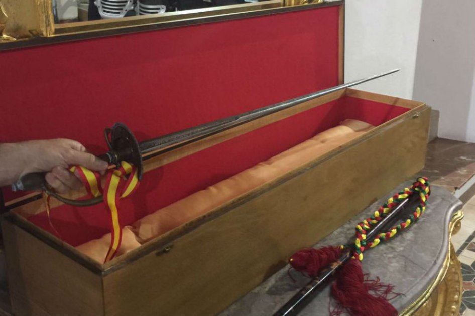 Espada de Blas de Lezo será devuelta esta noche al Museo Histórico de Cartagena