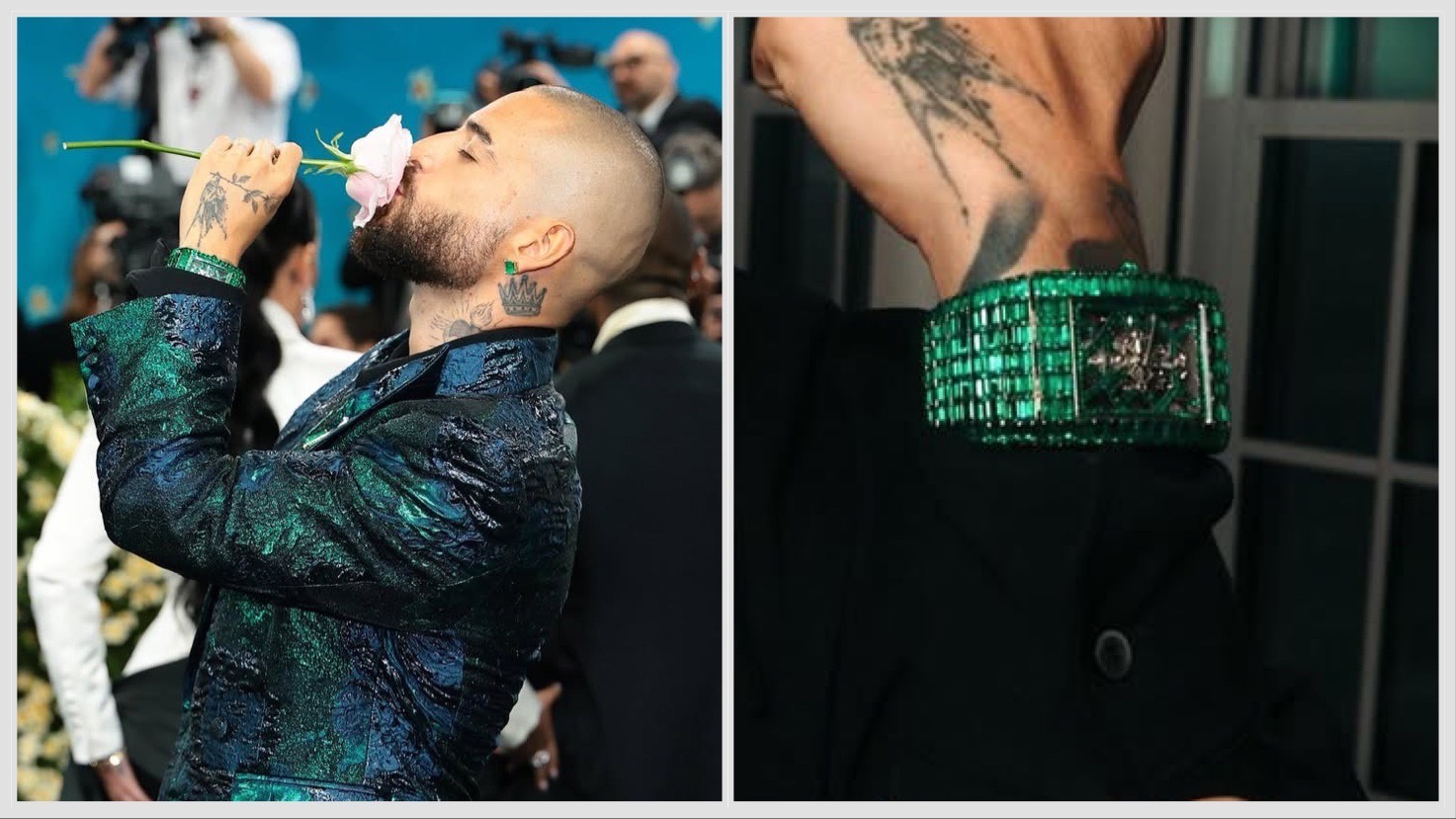 ¿Por qué Maluma llevó un lujoso reloj y más de 700 esmeraldas a la MET Gala?