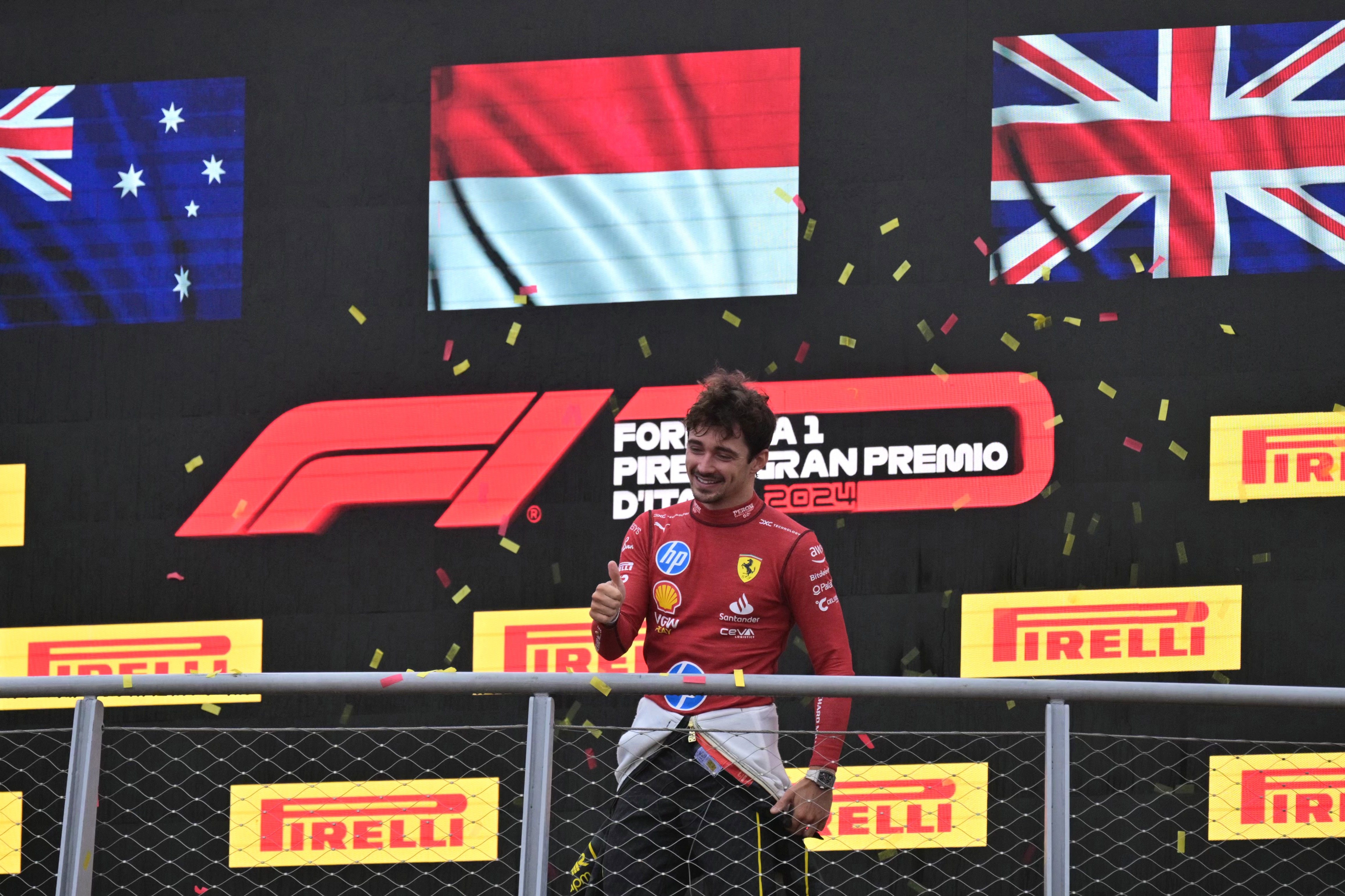 Leclerc sorprendió a los pilotos de McLaren y ganó el Gran Premio de Italia