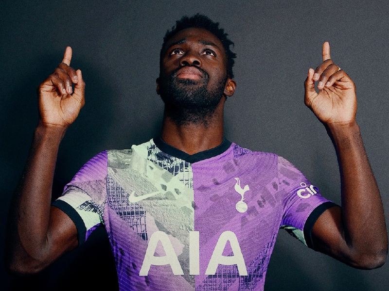 El defensa Dávinson Sánchez marcó el primer gol colombiano en Europa en 2022. / Tottenham Hotspur