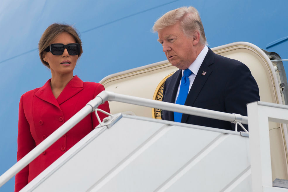 Trump aterriza en París para encontrarse con Macron