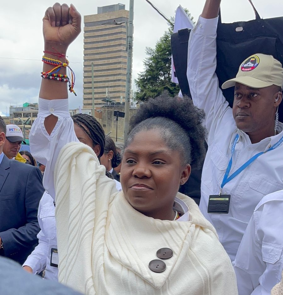 Francia Márquez se une a las marchas en Bogotá.