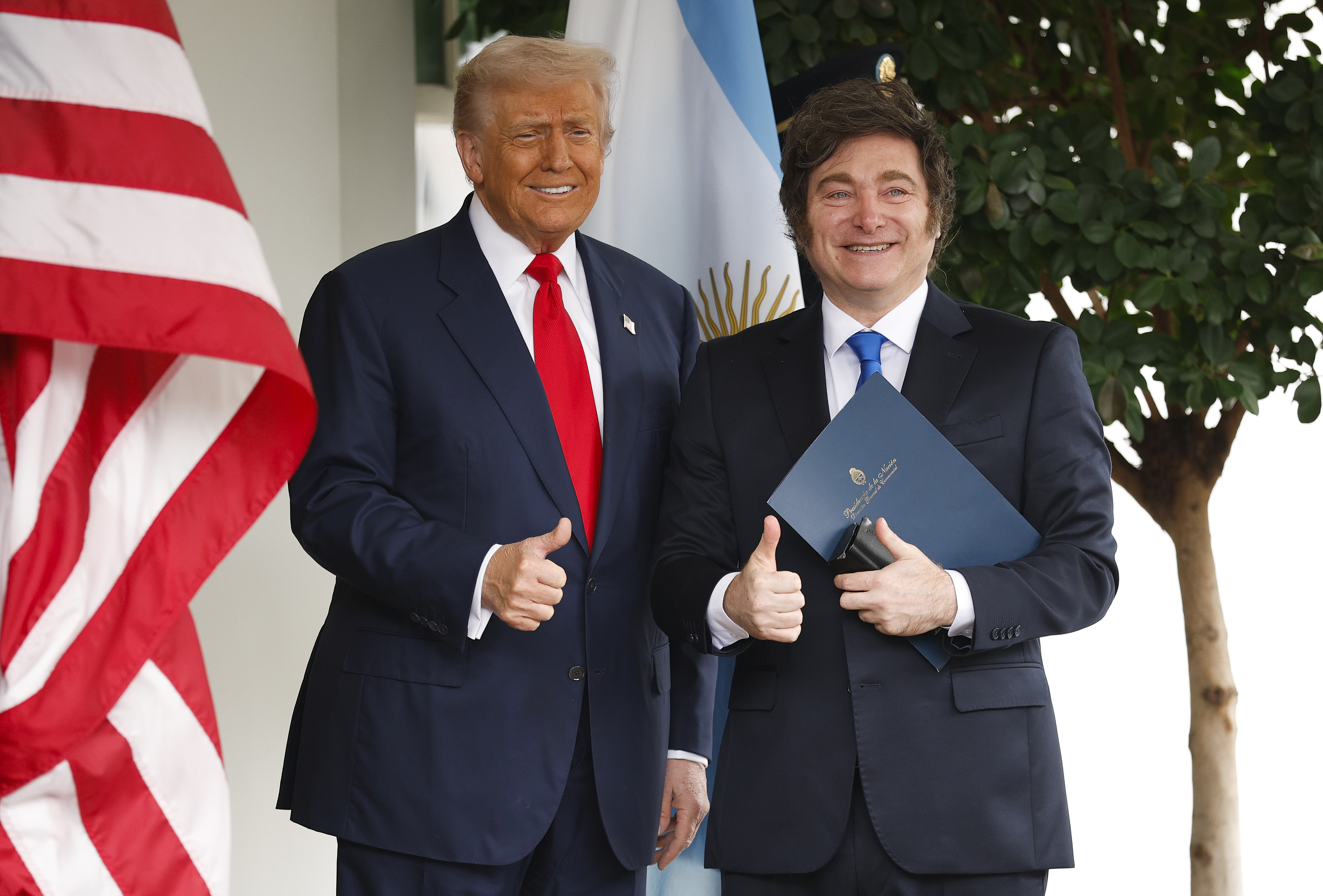 Donald Trump, presidente de Estados Unidos, y Javier Milei, presidente de Argentina.