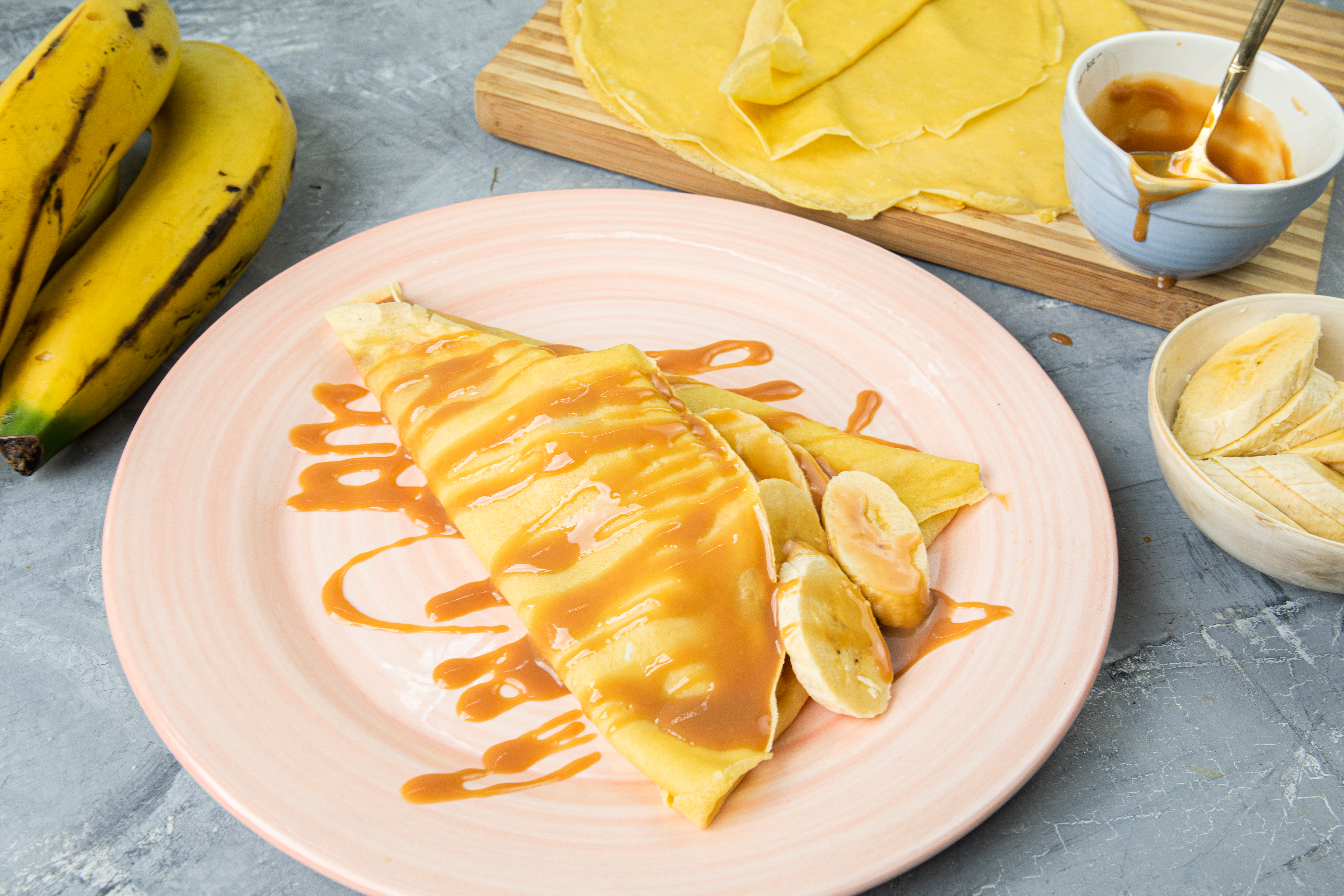 Receta: crepe de arequipe con banano