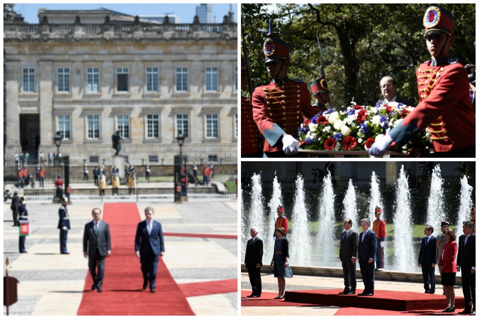 Las mejores postales de la visita de Francois Hollande a Colombia