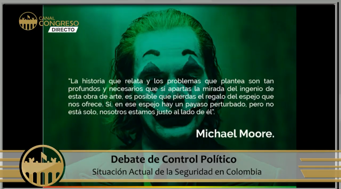 Según el senador, la afirmación de Moore coincide con lo que dice el escritor Mario Vargas Llosa, a su juicio, “un pensador de lo que podría llamarse la derecha”, en su reciente libro Tiempos recios. “Señala una curiosidad, a propósito del derrocamiento del presidente Árbenz (Juan Jacobo), en Guatemala. Como en ese momento el fantasma del ‘comunismo’ todavía no hacía presencia en América Latina, hizo que se derrocara a un presidente que tenía unas propuestas populares que no era ni nunca fue comunista”, dijo Barreras.
