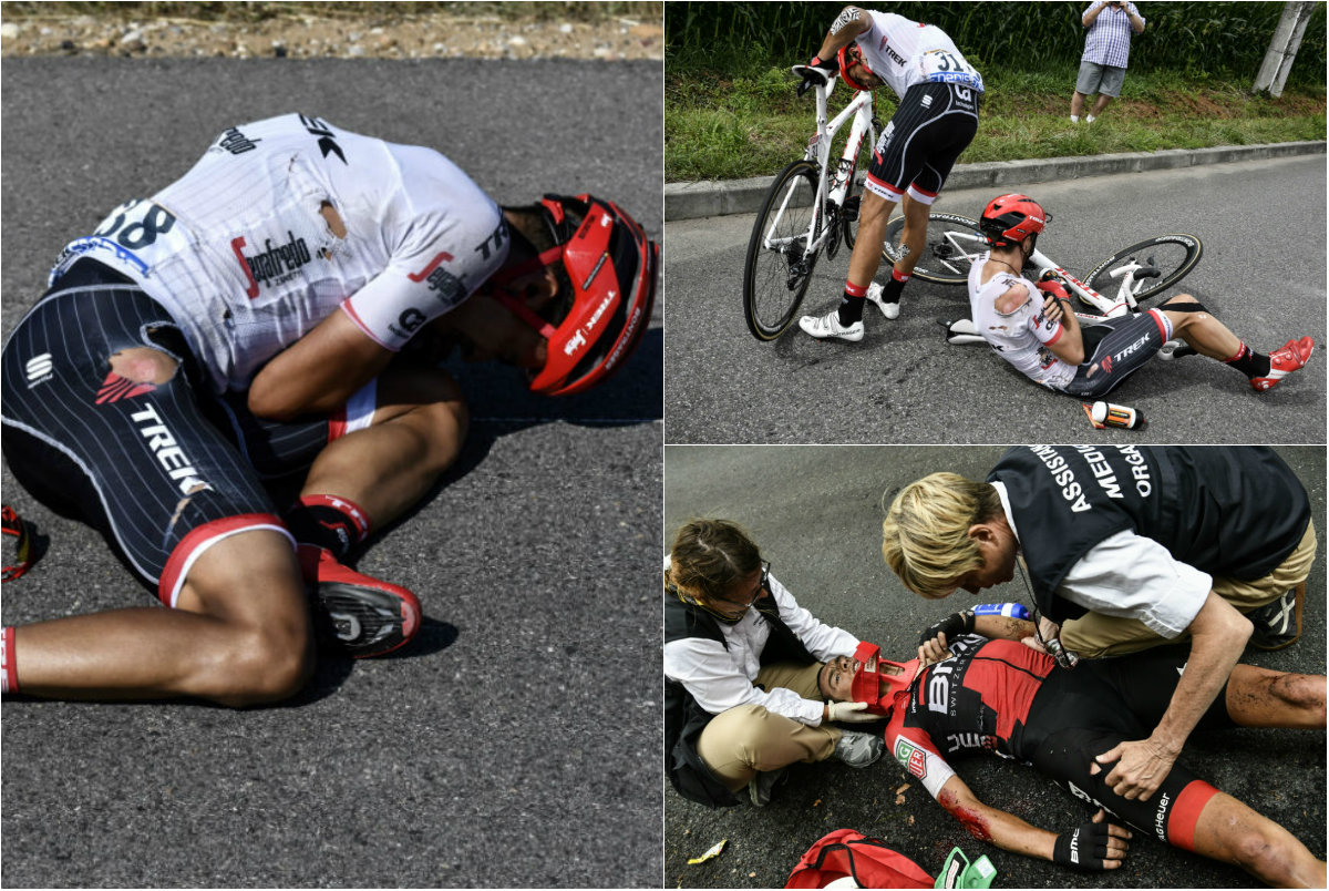 Jarlinson Pantano y las caídas que ha dejado el Tour de Francia