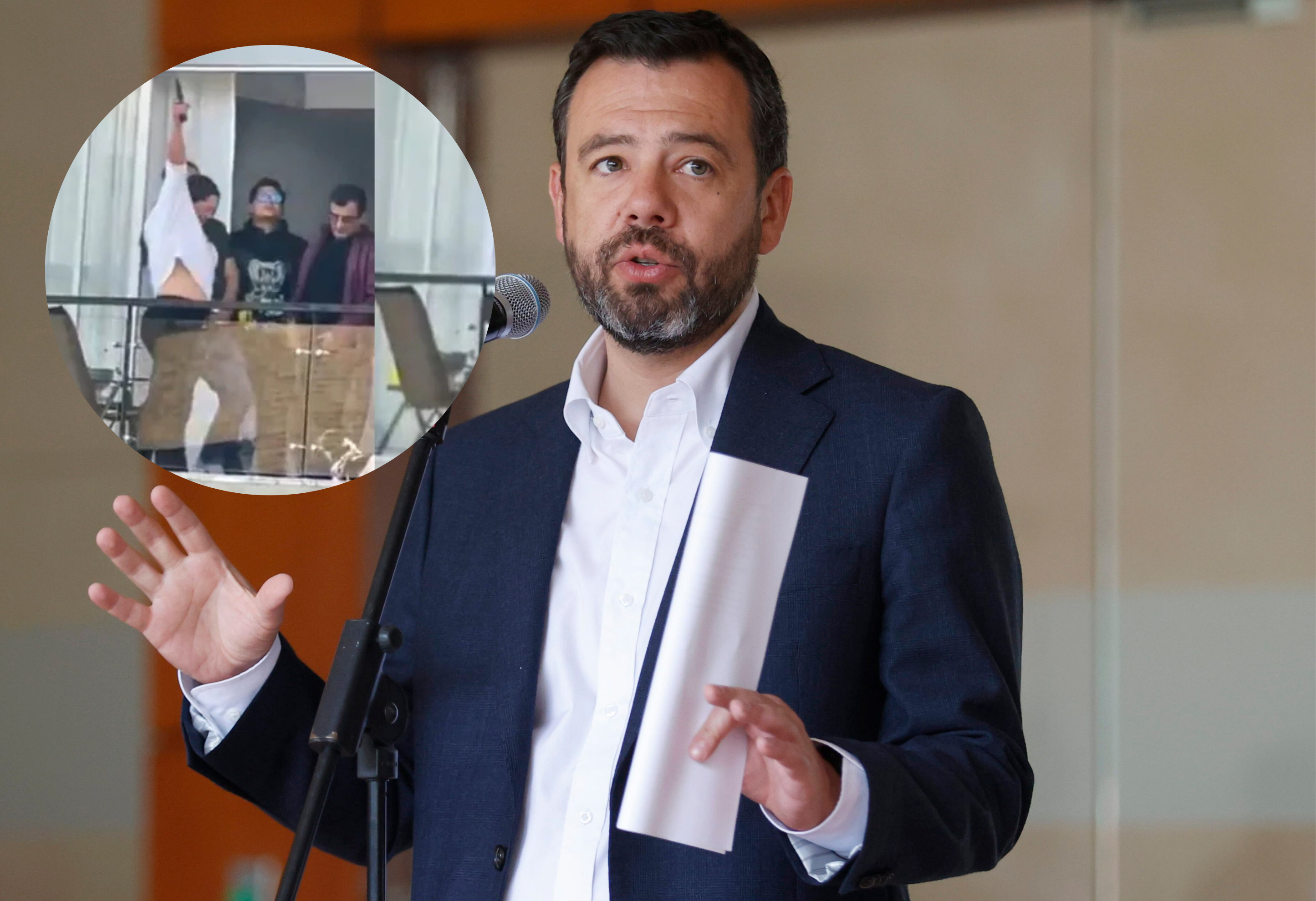Carlos Galán condenó el accionar de la mujer que disparó desde un balcón en Bogotá