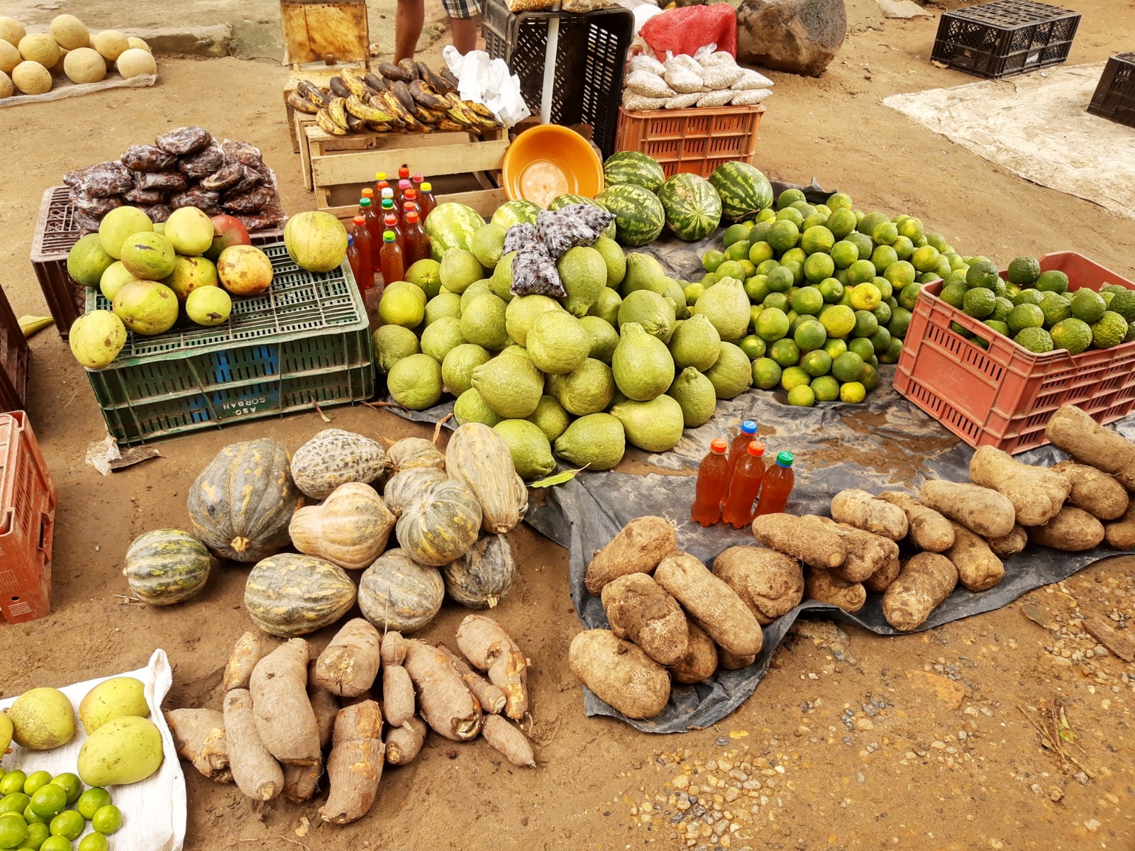 En el mercado, en una de las calles de Mompox, se pueden conseguir productos deliciosos, frescos y tradicionales.