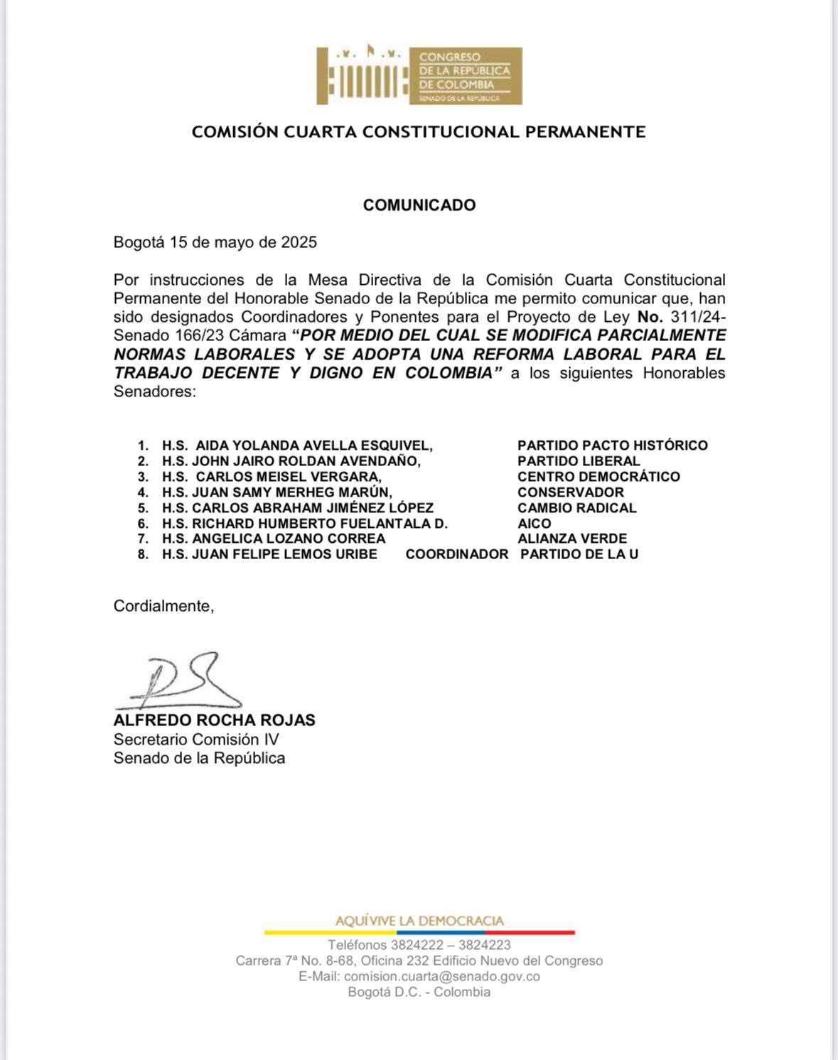 Los ocho ponentes de la reforma laboral.