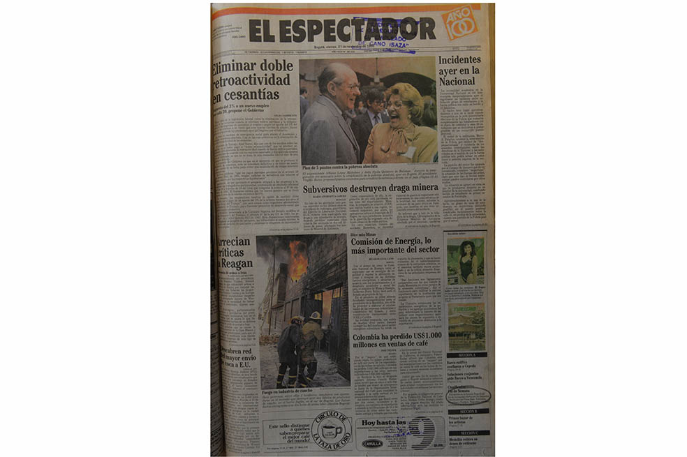 Estas eran las noticias del 21 de noviembre de 1986
