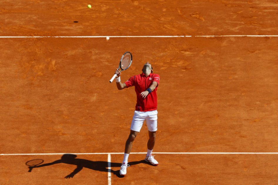 Djokovic, eliminado de Montecarlo. Foto: AFP