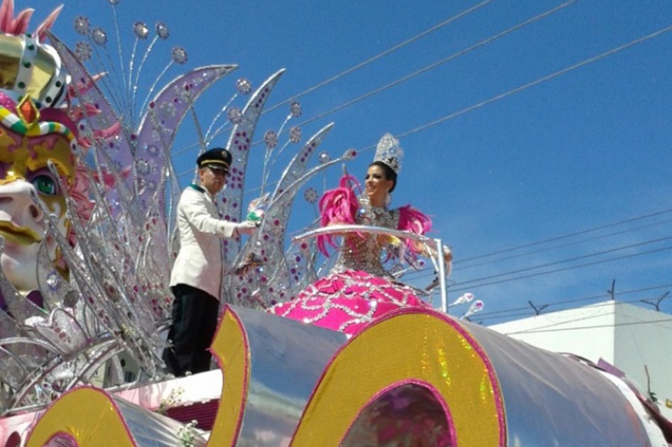 La reina del Carnaval, María Margarita Diazgranados.
