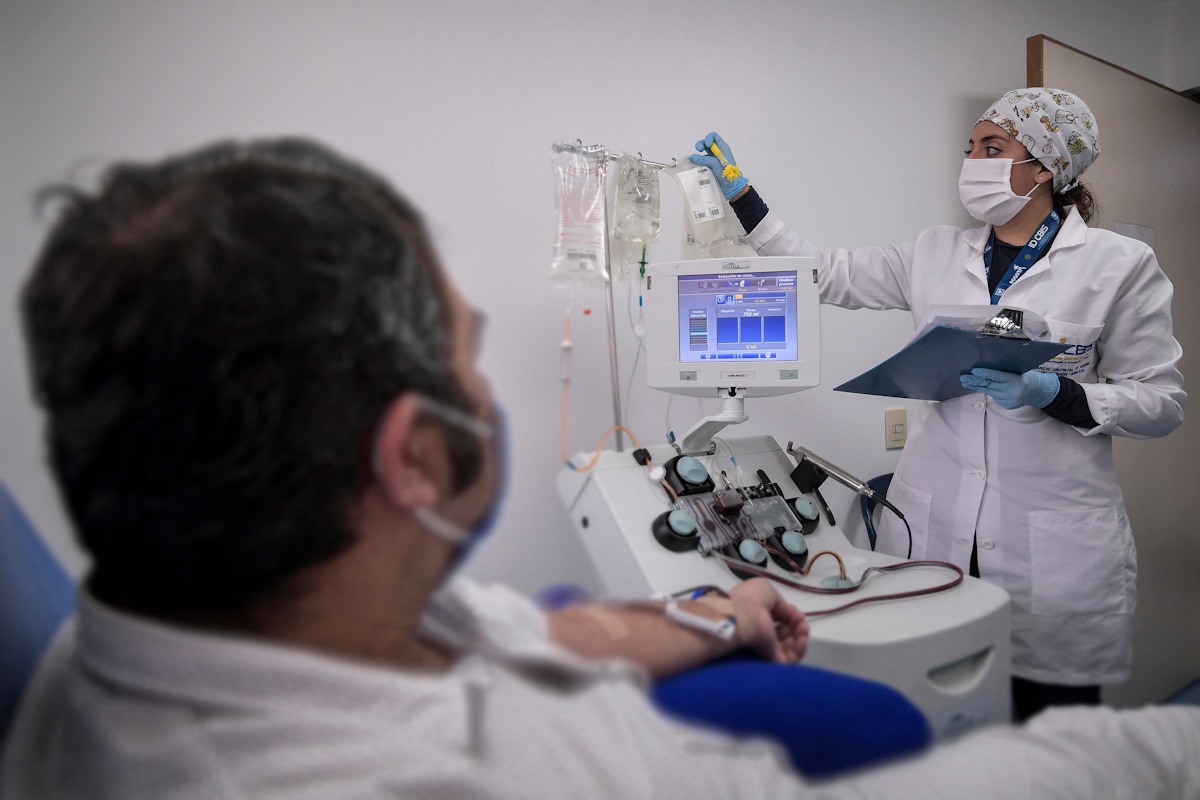 En fotos: Así es la donación de plasma para ayudar a pacientes con Covid-19