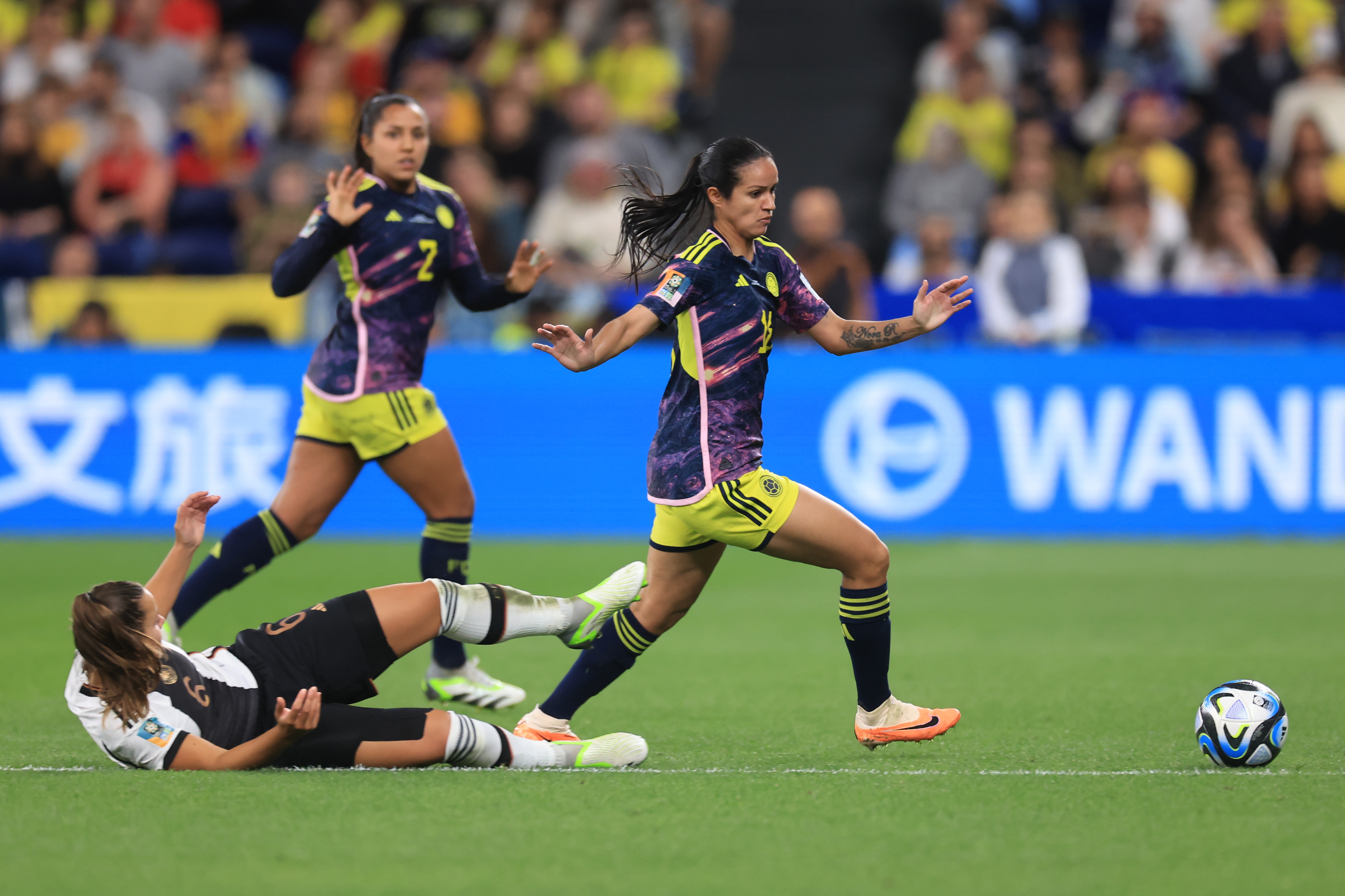 Sydney (Australia), 30/07/2023.- Lady Andrade of Colombia during the FIFA Women's World Cup 2023 soccer match between Germany and Colombia at Sydney Football Stadium in Sydney, Australia, 30 July 2023. (Mundial de Fútbol, Alemania) EFE/EPA/MARK EVANS EDITORIAL USE ONLY/ AUSTRALIA AND NEW ZEALAND OUT