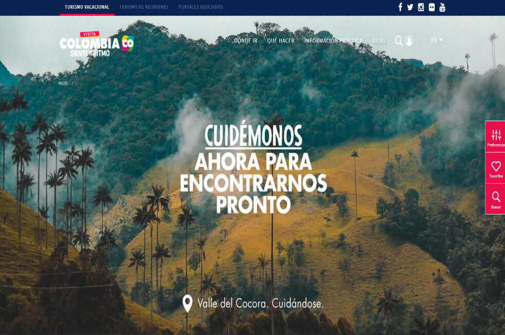 Colombia.travel es uno de los cinco mejores sitios web de turismo en el mundo