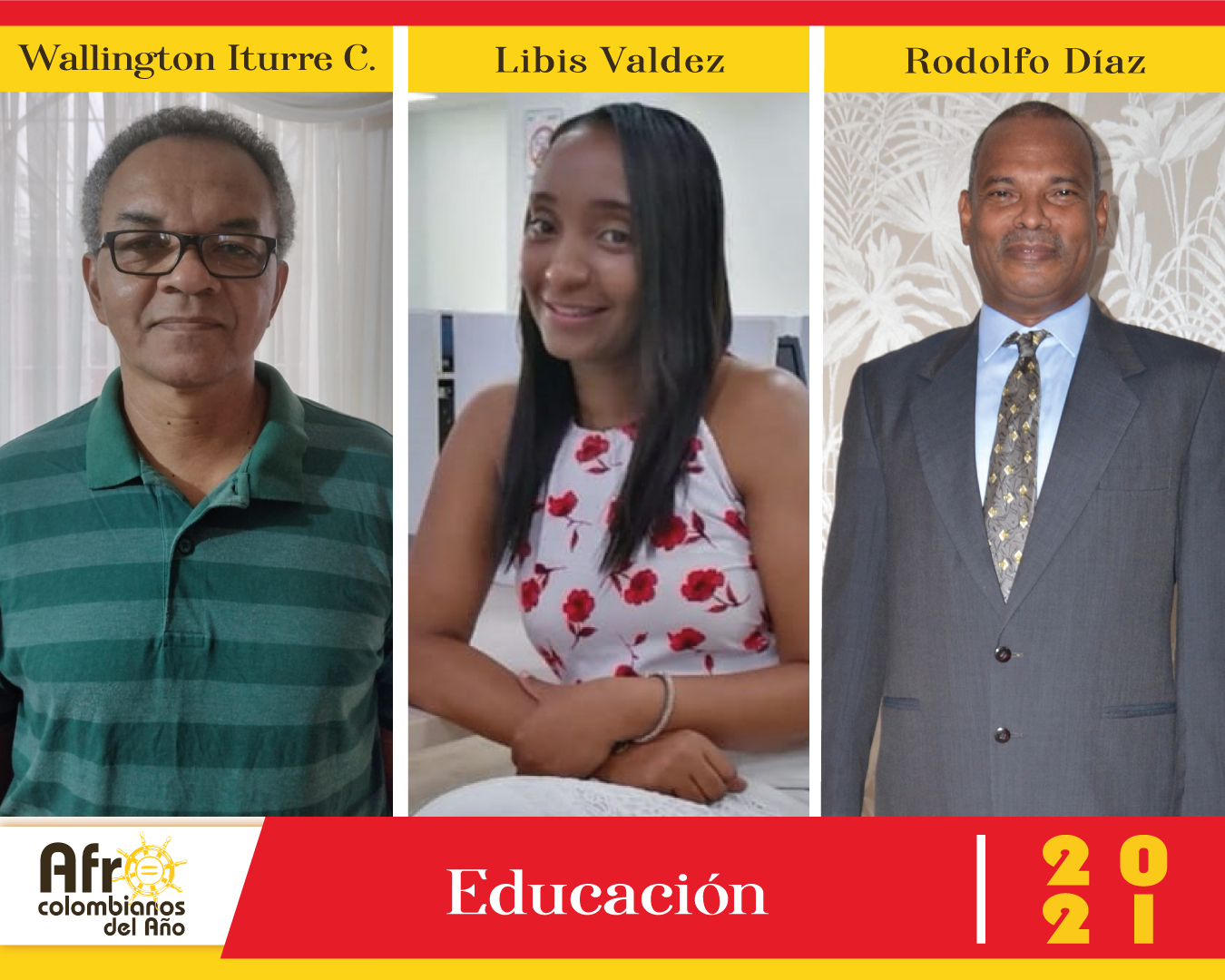 Último grupo de nominados en Afrocolombianos del Año 2021