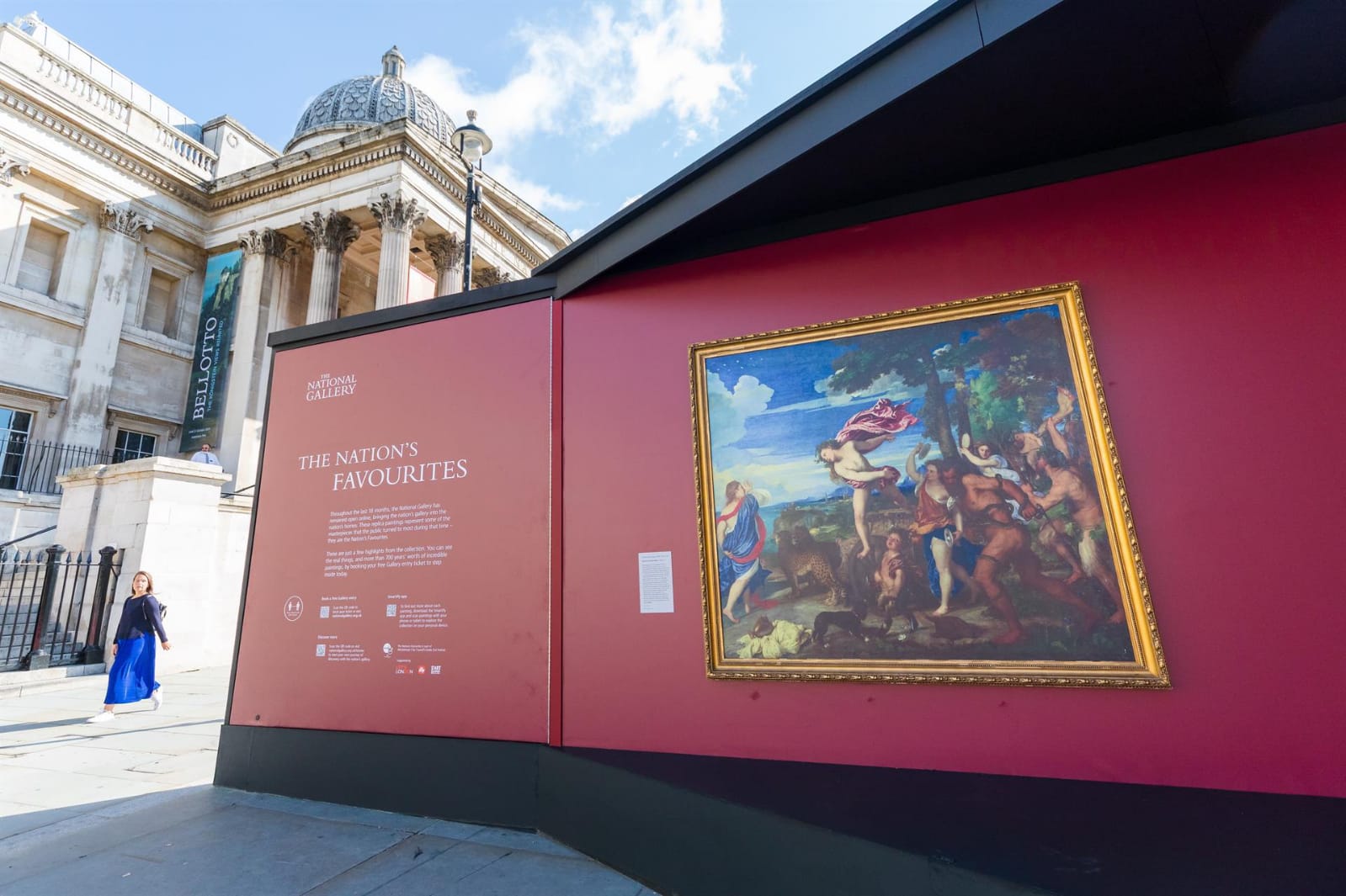 El arte de la National Gallery está al aire libre en el centro de Londres