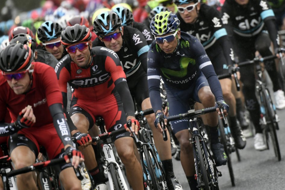 Nairo se ubica séptimo a 18 segundos del líder, Peter Sagan. / AFP