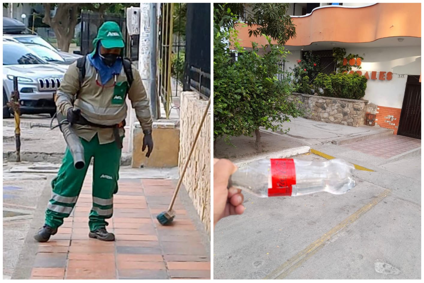 A barrendero en Santa Marta le tiraron una botella en la cabeza por hacer ruido