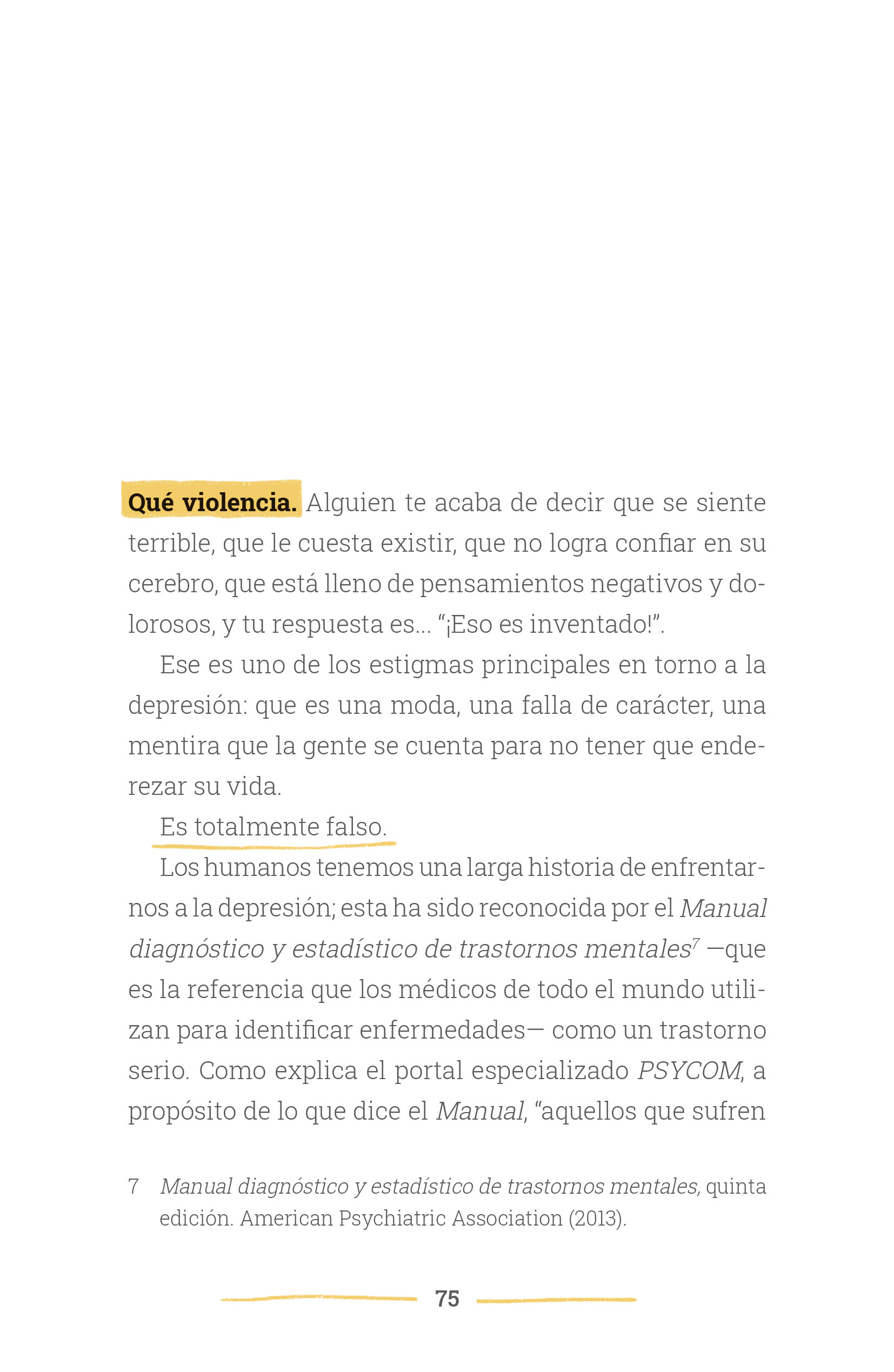 Capítulo 5 de La depresión (no) existe