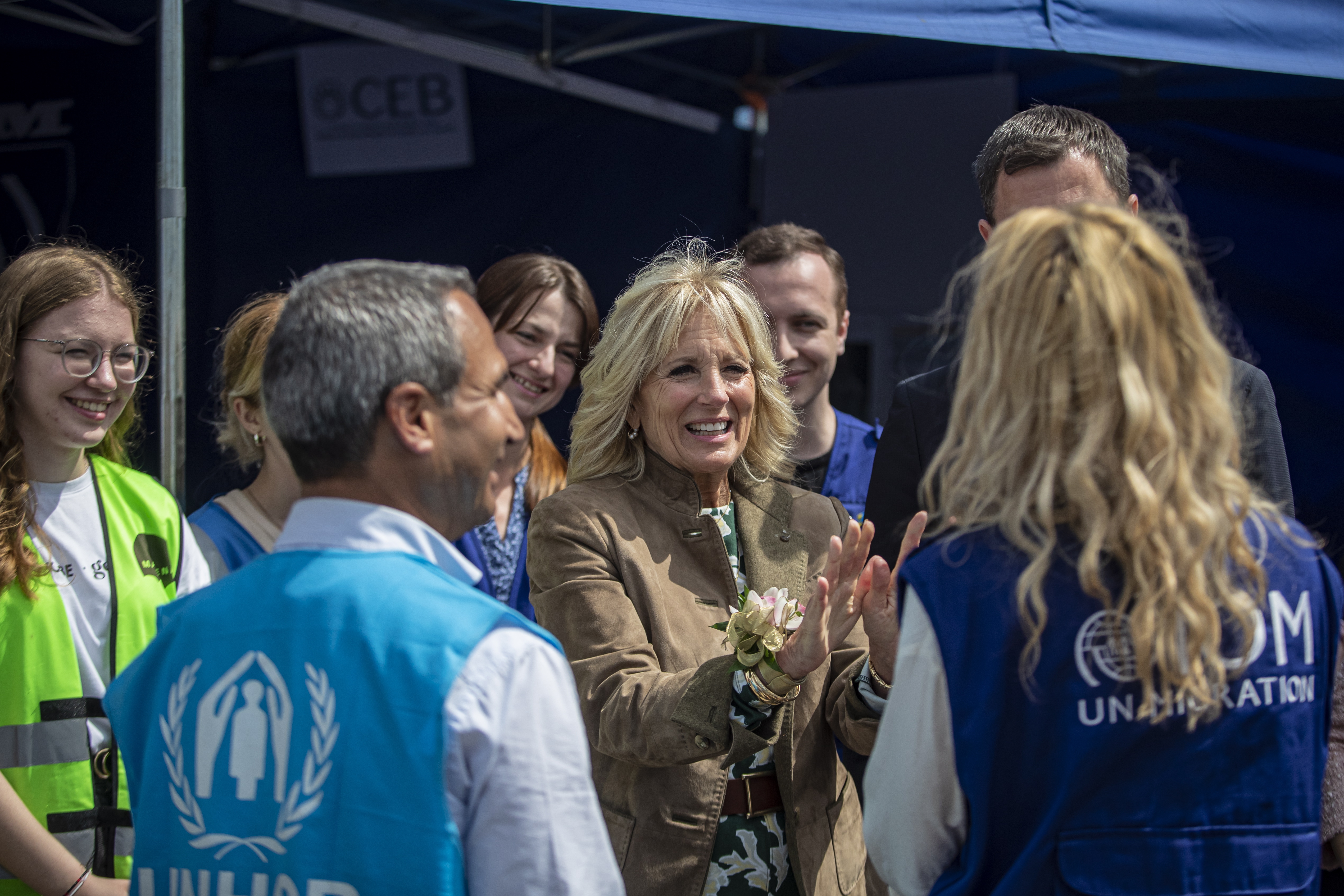 Jill Biden llegó a Ucrania y se reunió con la primera dama, Olena Zelenski