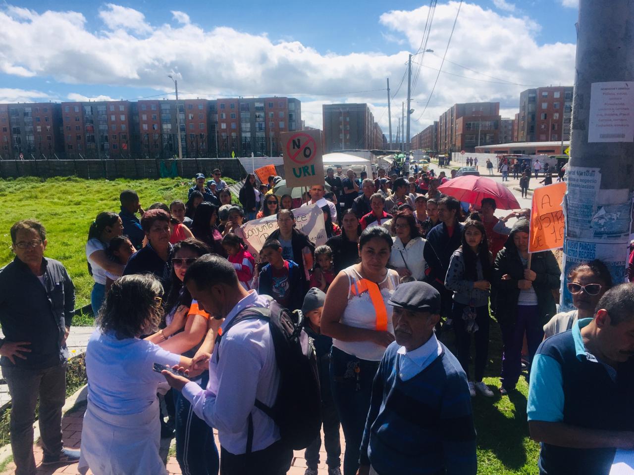 Protestas en Bosa (Bogotá) por construcción de centro penal  en zona residencial
