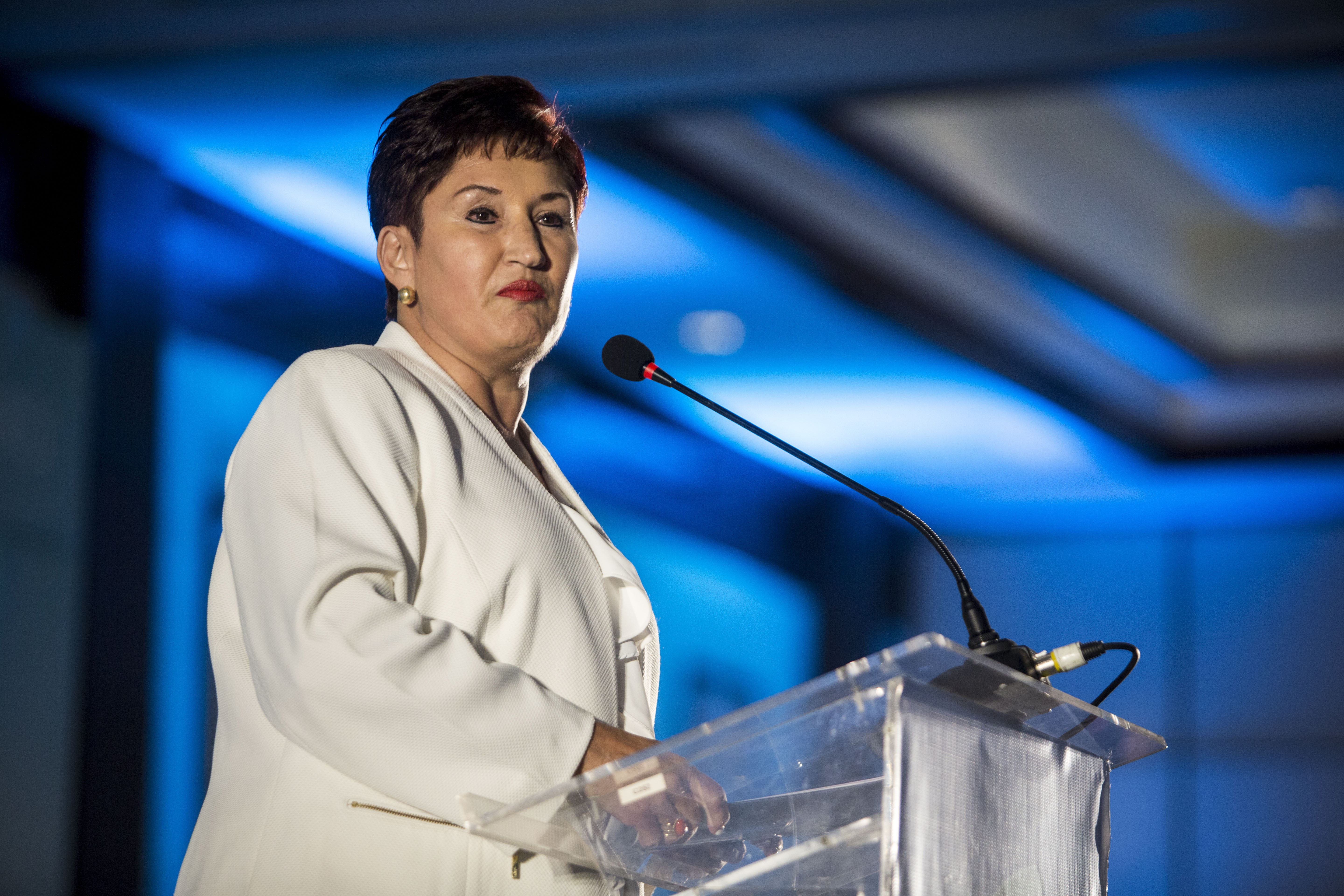 Thelma Aldana, exfiscal general de Guatemala. (AP Photo/Oliver de Ros, File)
