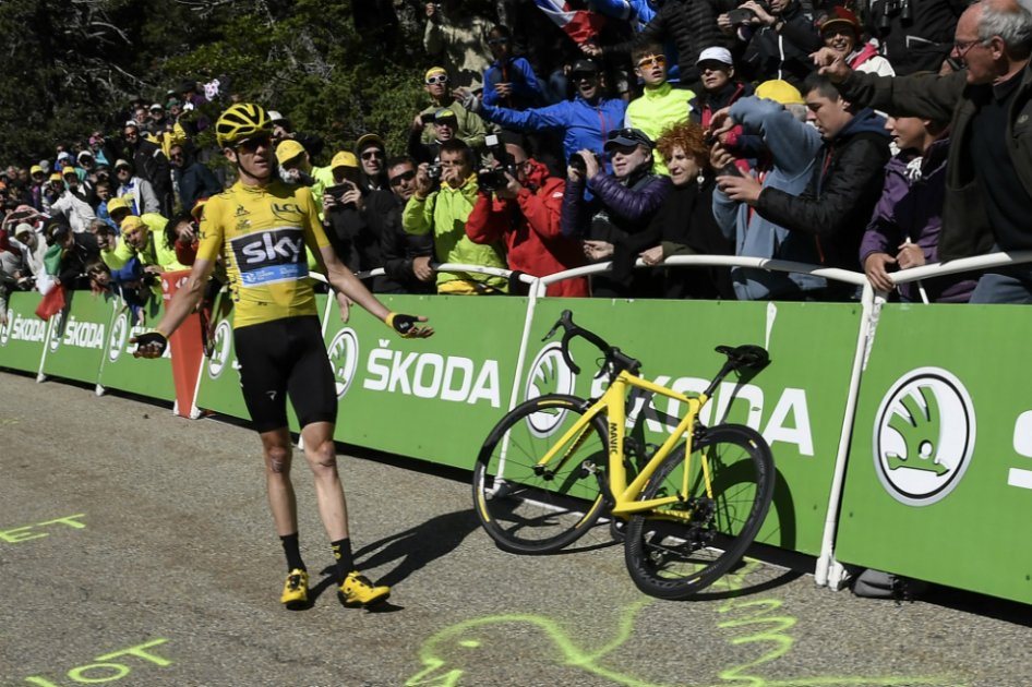 Las divertidas imágenes que dejó la caída de Froome en el Tour de Francia