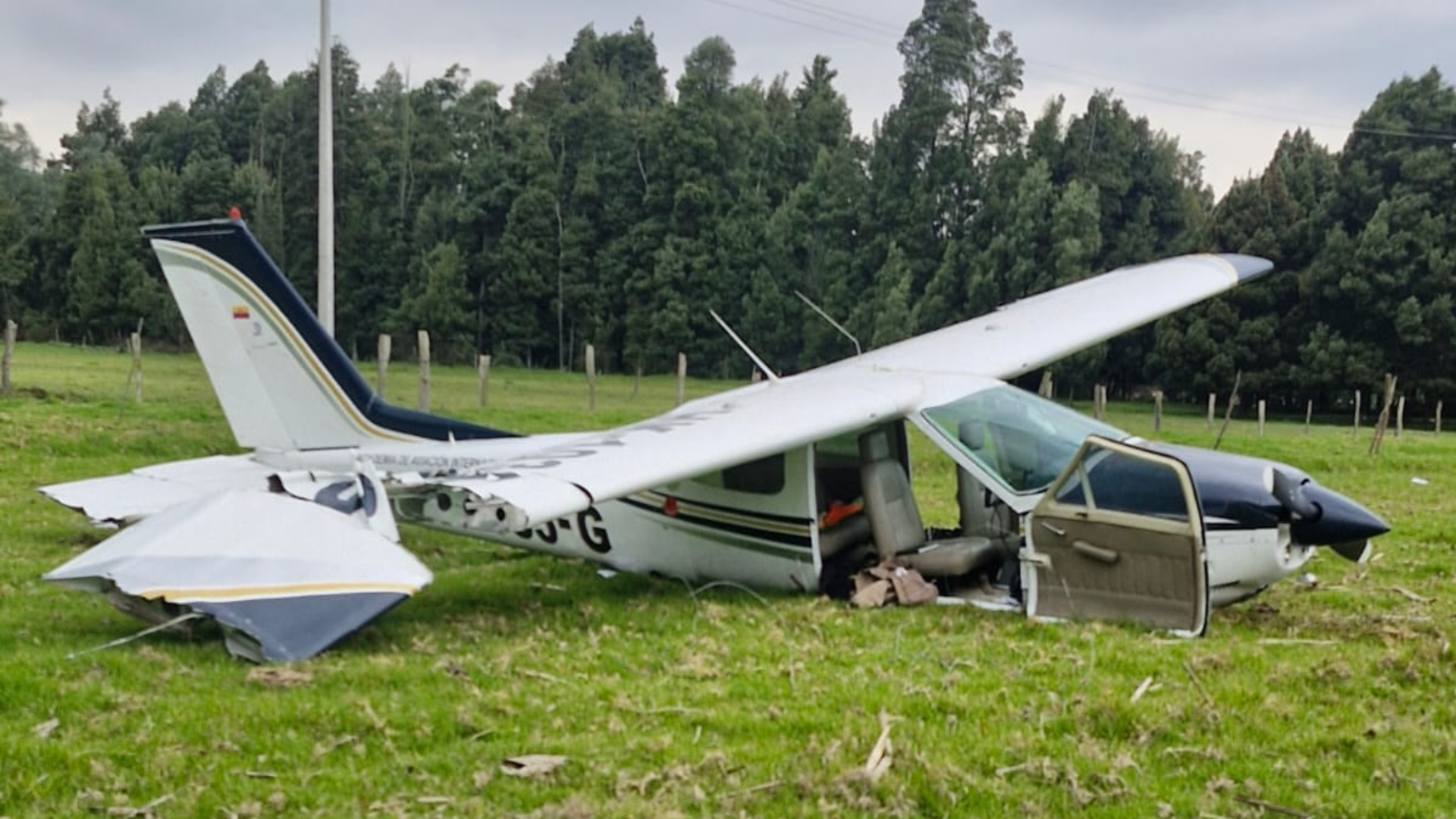 Dos personas lesionadas tras accidente aéreo en Madrid, Cundinamarca
