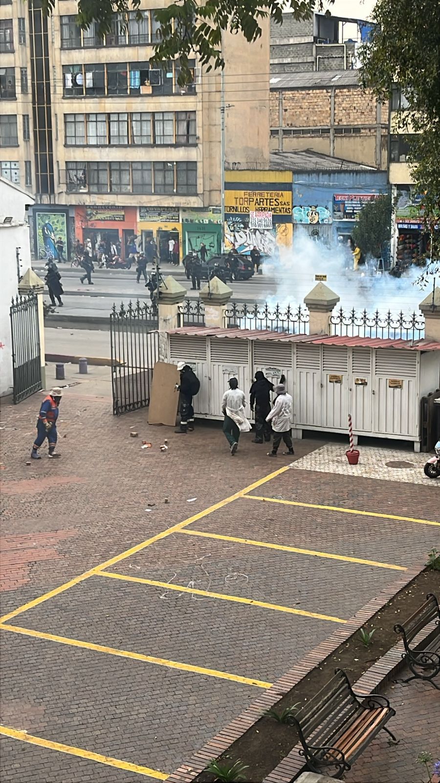 Toma de los enfrentamientos desde la ASAB.