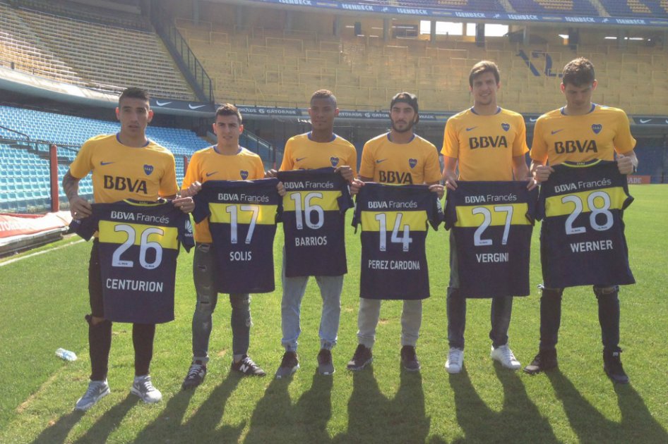 Sebastián Pérez y Wilmar Barrios, presentados en Boca Juniors