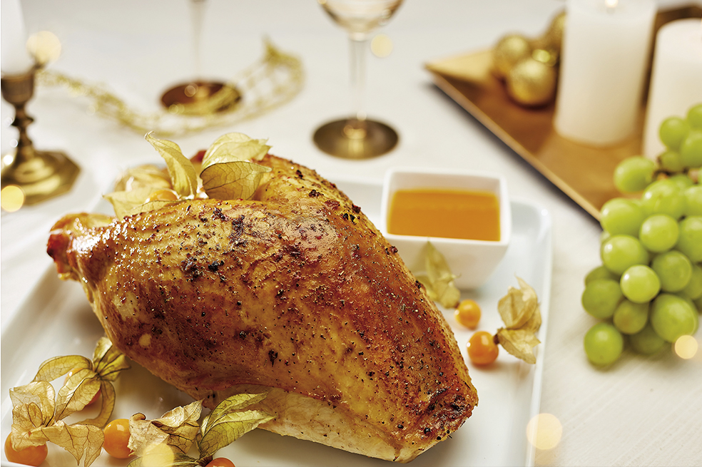 Cena colombiana para Año Nuevo: pechuga de pavo al horno