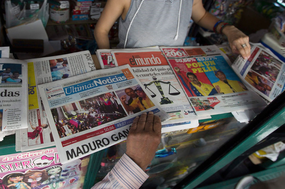 Así registró la prensa venezolana la victoria de Maduro