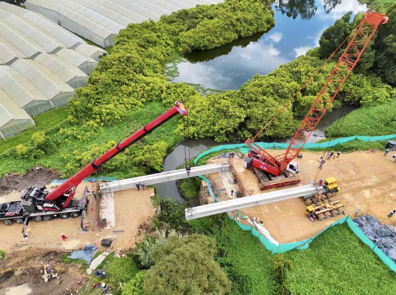 Inició instalación de vigas del primer puente del RegioTram de Occidente