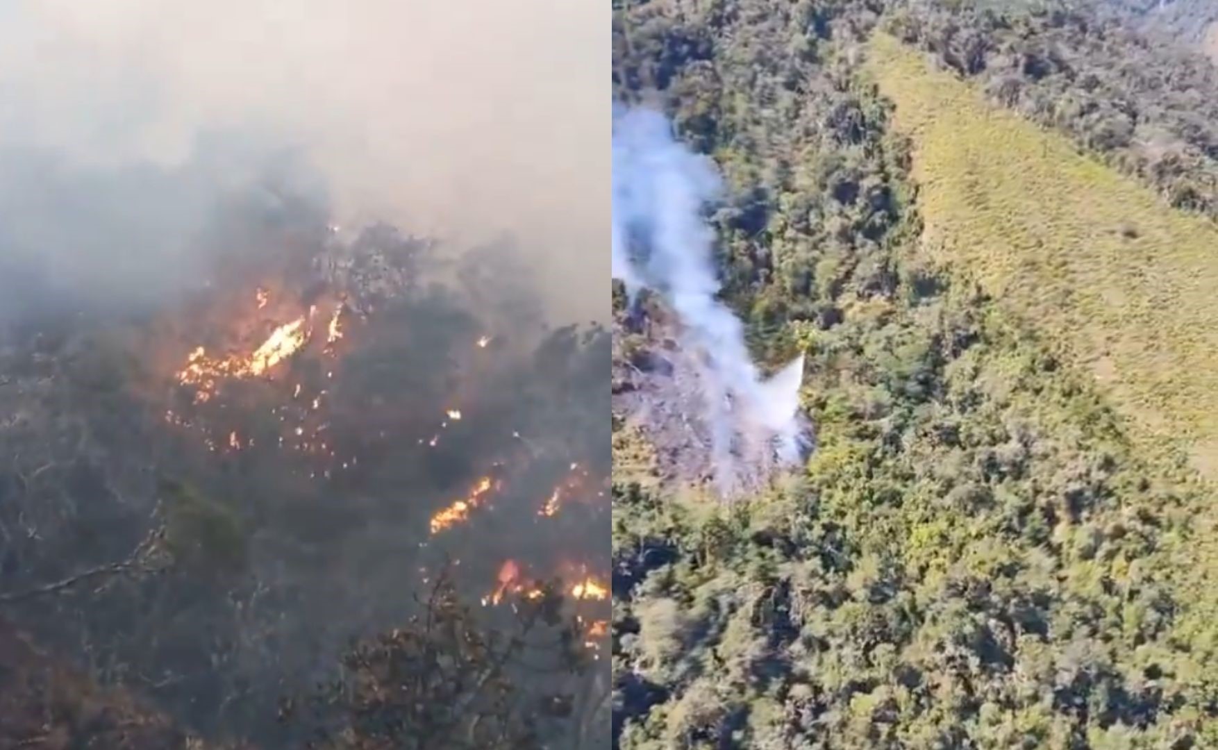 UNGRD atiende seis focos de incendio en la Sierra Nevada de Santa Marta