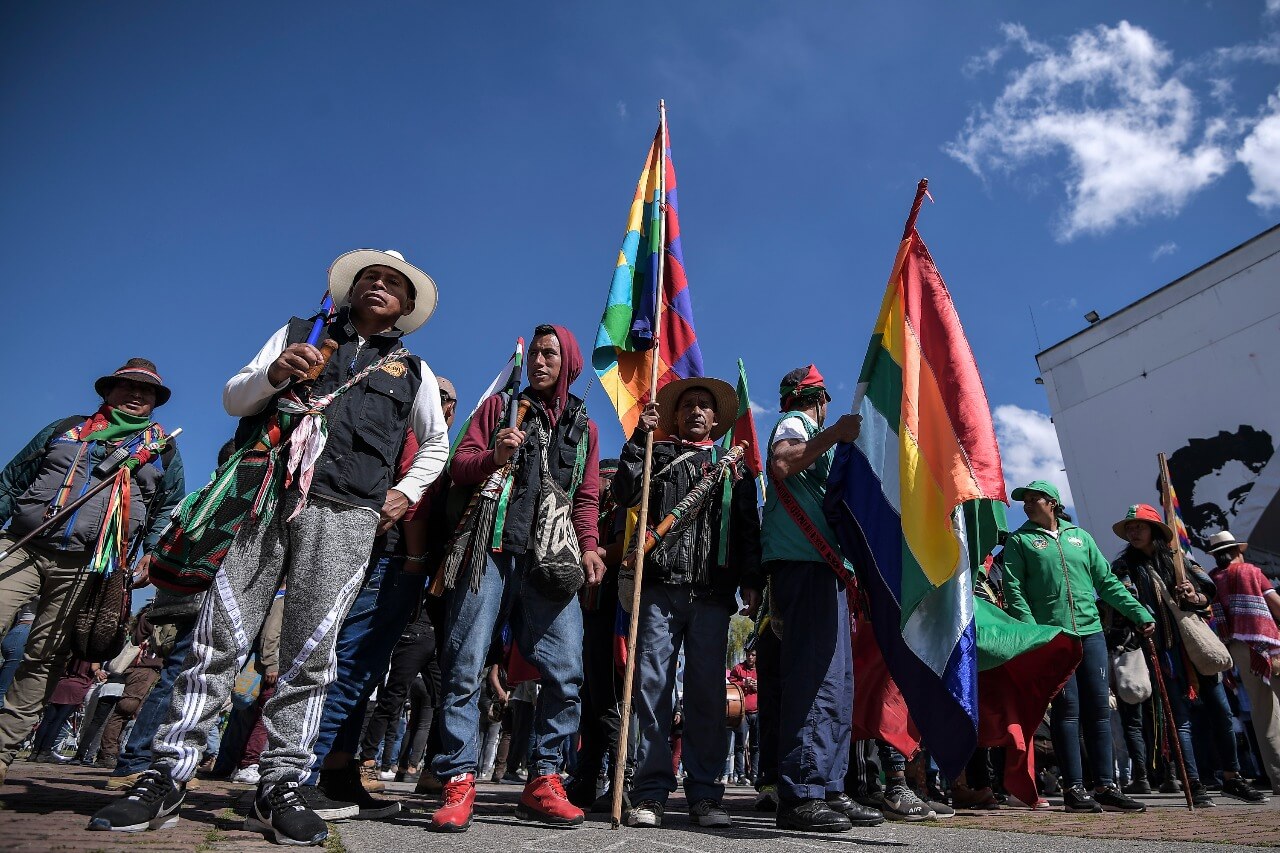 En Imágenes: así fue la llegada de la Guardia Indígena a la Universidad Nacional
