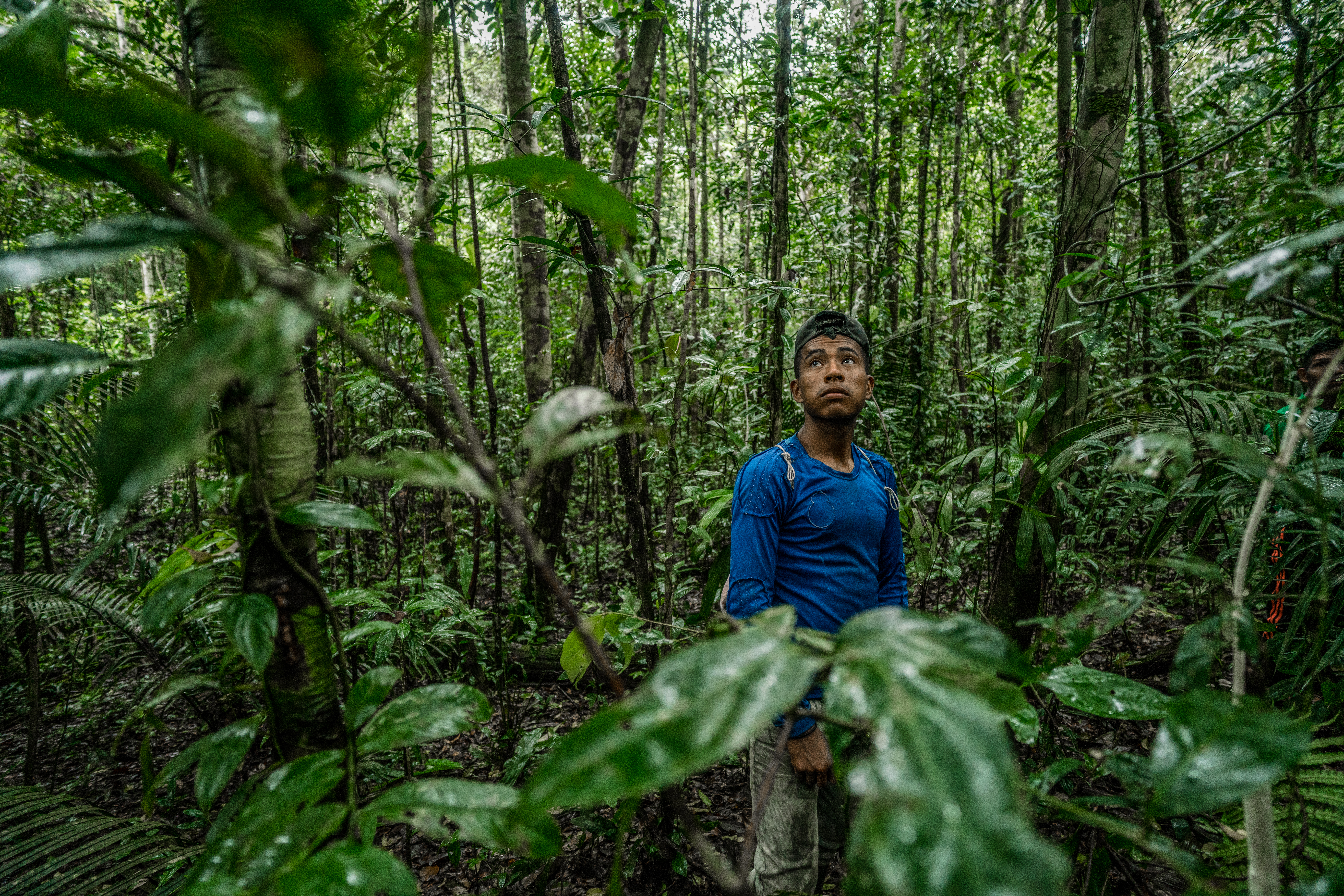 Juan Fusiamena, coordinador del equipo de monitores locales en Umancia, Resguardo Indígena Predio Putumayo, Amazonas. ©Luis Barreto/WWF Colombi